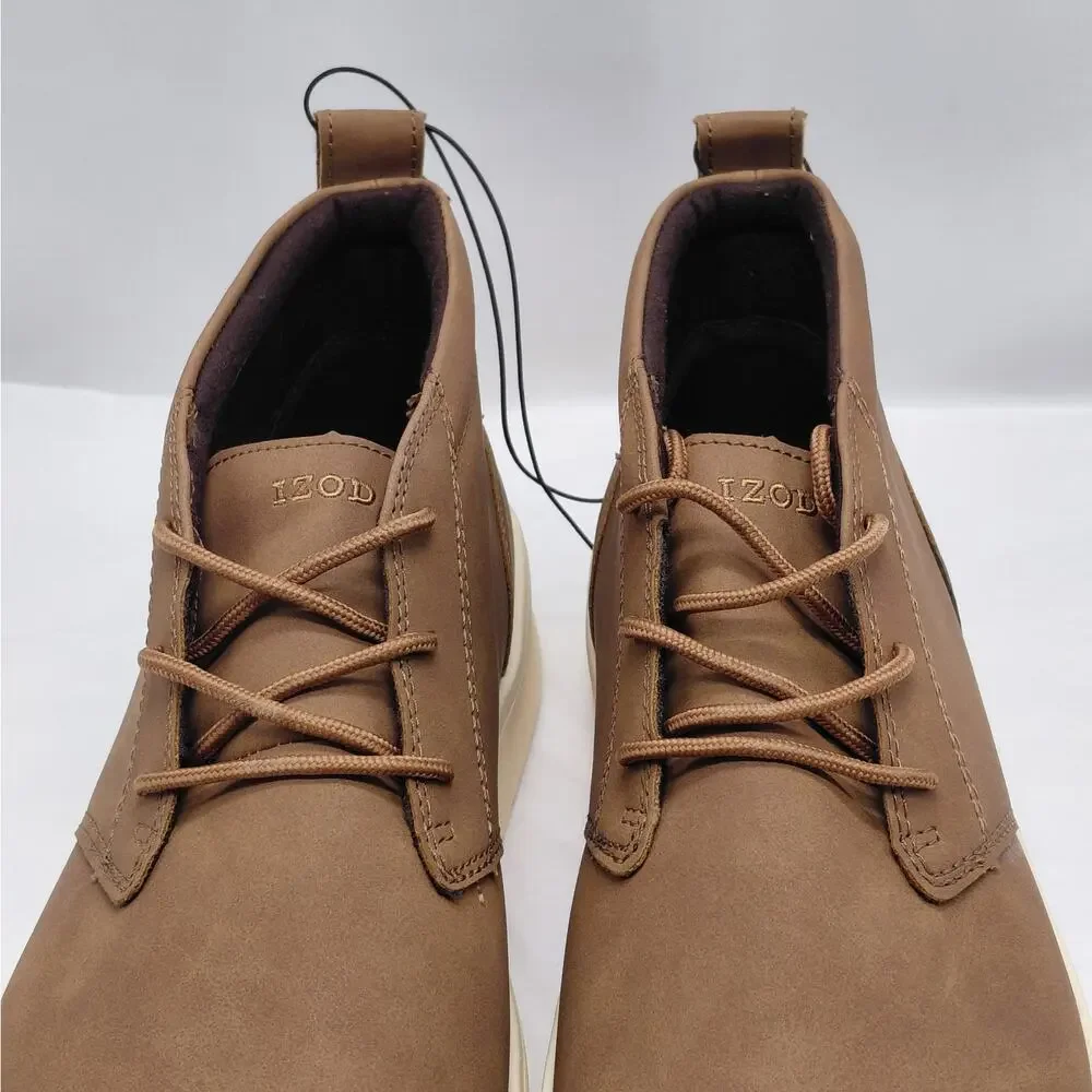 Izod Palmer Men's Chukka Boots Size 10M Brown Lace Up Casual Comfort Shoes